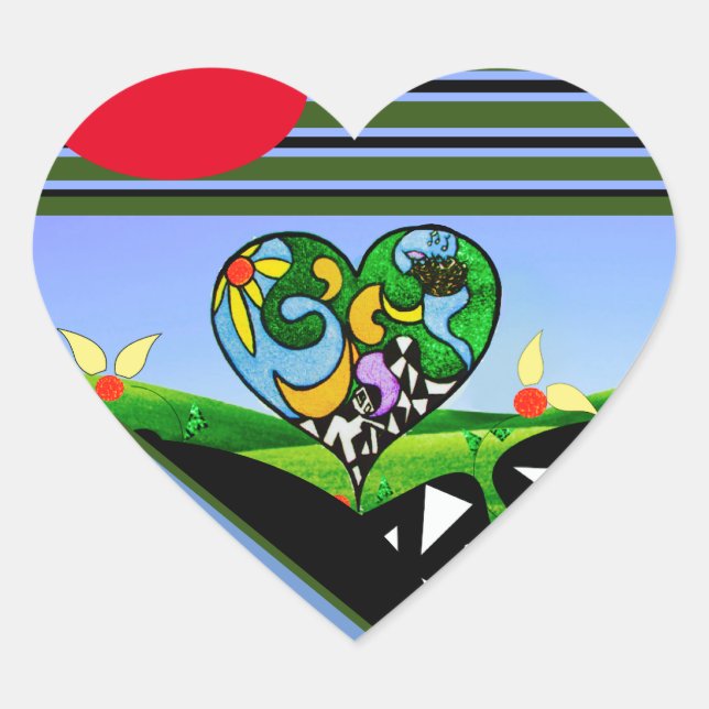 Adesivo Coração CRIATIVOS SUNSHINE! Avental (Frente)