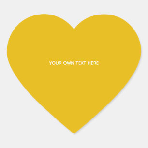 Adesivo Coração Crie Seu Próprio Design Amarelo Personalizado