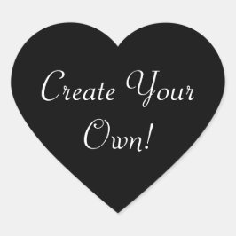 Adesivo Coração Crie seu próprio preto