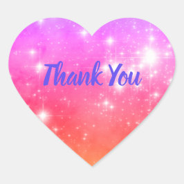 Adesivo Coração Crie Sua Própria Foto Do Rainbow Ombre Obrigado