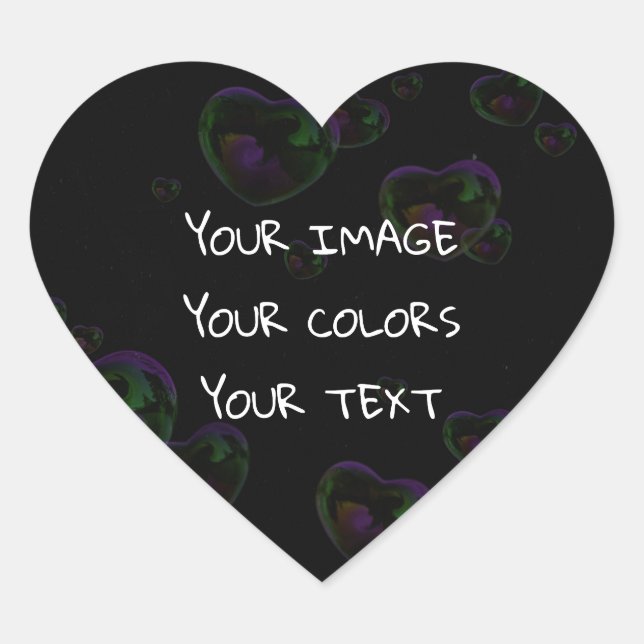 Adesivo Coração Crie um Personalizado (Frente)