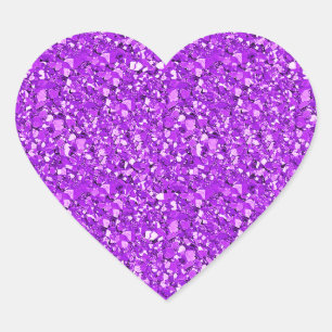 Adesivo Coração Cristal Druzy - ametista roxo