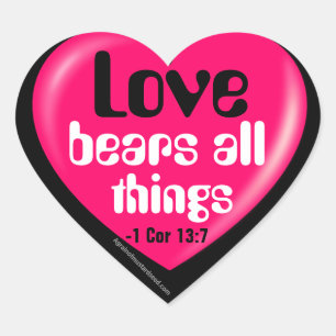 Adesivo Coração cristão