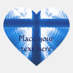 Adesivo Coração Cristo Cross