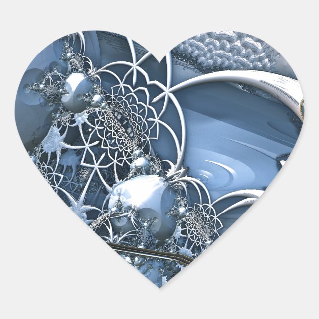 Adesivo Coração Crystal Blue Allure (Frente)