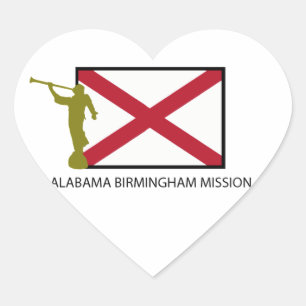 ADESIVO CORAÇÃO CTR DA MISSÃO LDS DE ALABAMA BIRMINGHAM