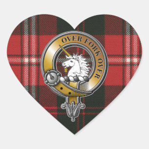 Adesivo Coração Cunningha Tartan & Crachá