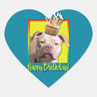 Adesivo Coração Cupcake de aniversário - Pitbull - Jersey Girl