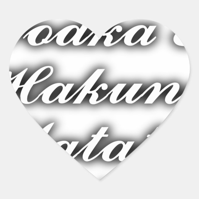 Adesivo Coração Cupcakes Vodka Hakuna Matata FUNNY (Frente)