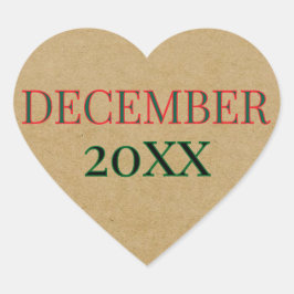 ADESIVO CORAÇÃO CUSTOM BROWN PAPER HEART STICKER