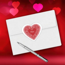 Adesivo Coração Customize Your Vintage Lace Heart