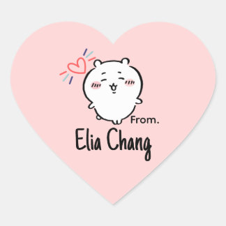 Adesivo Coração Cute anime 