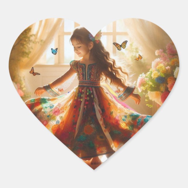 Adesivo Coração Cute_ Retrato_ Innocence (Frente)