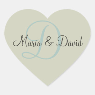 Adesivo Coração D Monogramas   Envelope Selos