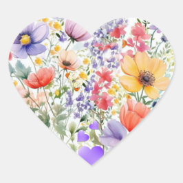 Adesivo Coração Dacil Bonito Floral