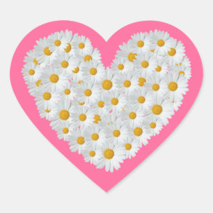 Adesivo Coração Daisy Heart