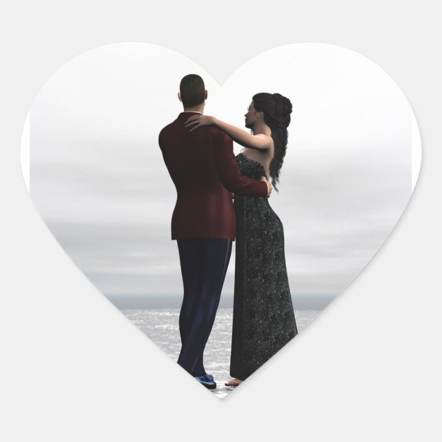 Adesivo Coração Dança Comigo (Frente)