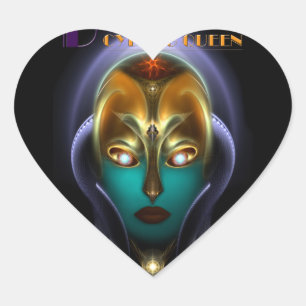 Adesivo Coração Daria Cyborg Queen