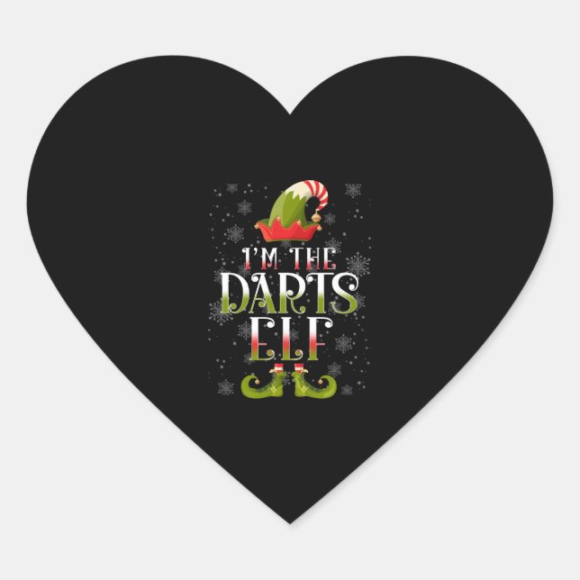 Adesivo Coração Darts Elf Natal (Frente)