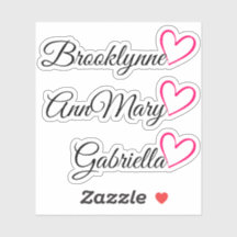 Coração de Caligrafia Rosa de Texto Personalizado 