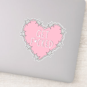 Adesivo Coração de Fio de Barbed Explícito