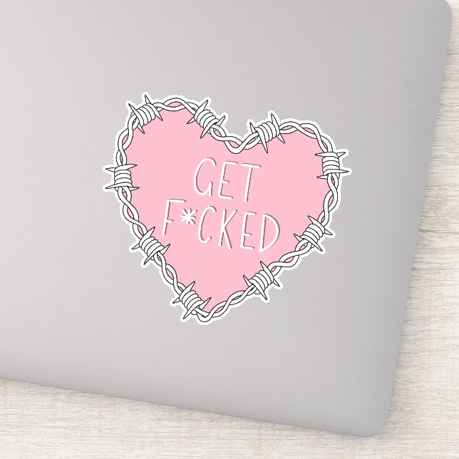 Adesivo Coração de Fio de Barbed Explícito (Detalhe)