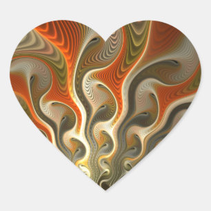 Adesivo Coração Definir Fogo de Abstrato de Phasers