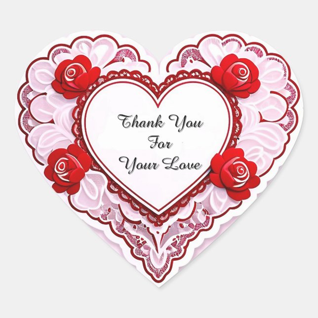 Adesivo Coração Delicate Lace Heart Card (Frente)