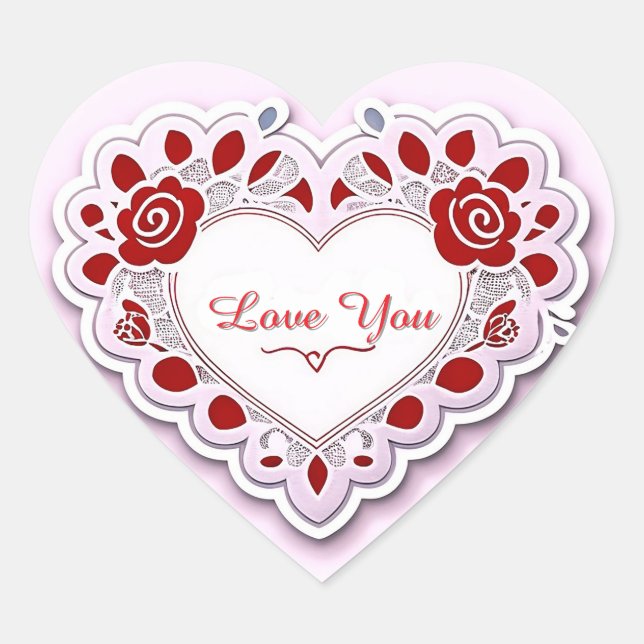 Adesivo Coração Delicate Lace Heart Card (Frente)