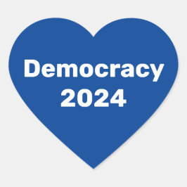 Adesivo Coração Democracia 2024 Eleição Presidencial