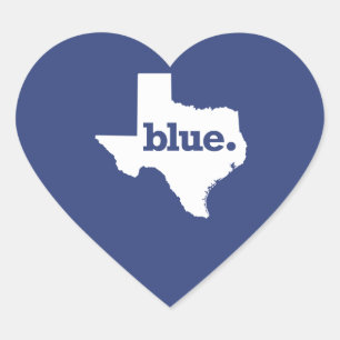 Adesivo Coração Democrata do Texas