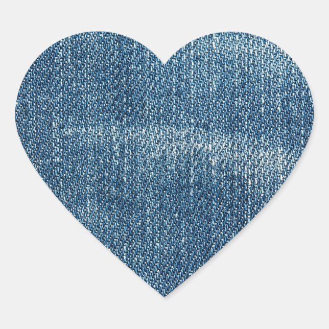 Adesivo Coração Denim (Frente)