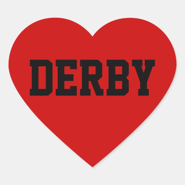 Adesivo Coração Derby Love (Frente)