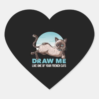 Adesivo Coração Desenhar-Me Como Uma De Suas Garotas Francesas Eng
