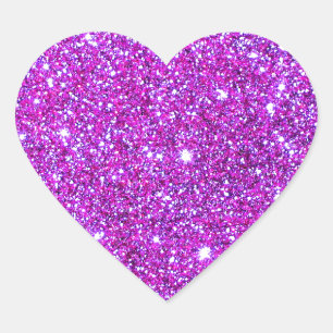 Adesivo Coração Desenhista Glam Sparkly roxo cor-de-rosa do brilho