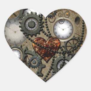 Adesivo Coração design abstrato mecânico