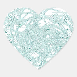 Adesivo Coração Design claro verde branco