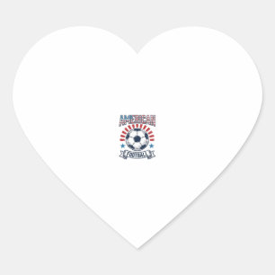 Adesivo Coração Design de Camisa de Bola de Futebol Americano Vint