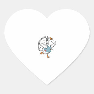 Adesivo Coração Design de Camisa Vetorial Vintage Silly Goose Regi