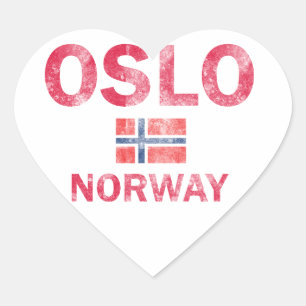 Adesivo Coração Design de Oslo Noruega