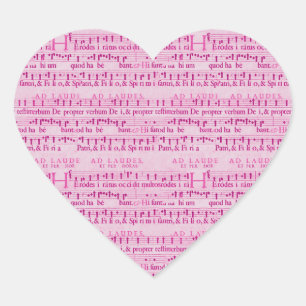 Adesivo Coração Design de papel cor-de-rosa velho da contagem