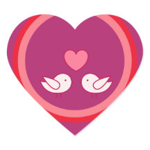 Design de Pássaro Fofo e Amor de Coração