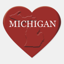 Design do Mapa do Coração de Michigan