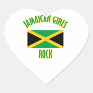 Adesivo Coração DESIGN jamaicano das meninas