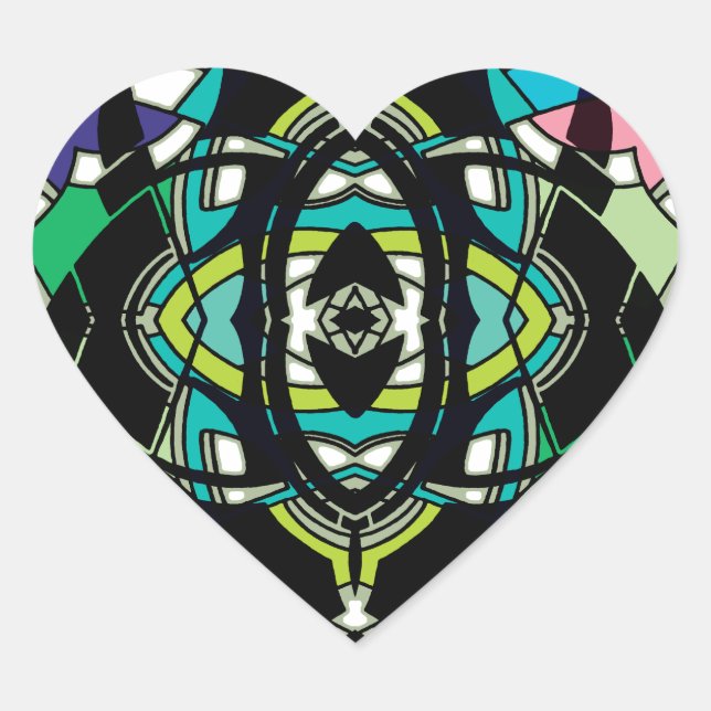 Adesivo Coração Design verificado (Frente)