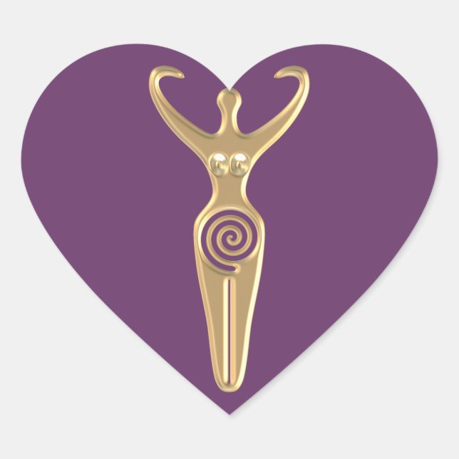 Adesivo Coração Deusa Espiral (Frente)