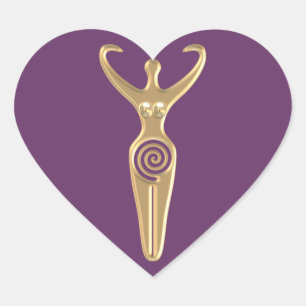 Adesivo Coração Deusa Espiral
