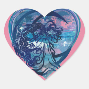 Adesivo Coração Deusa MoonChild