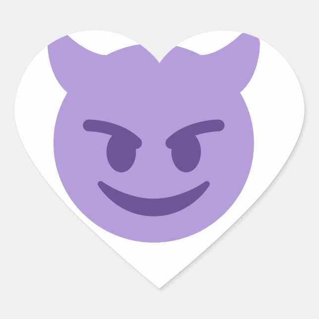 Adesivo Coração devil emoji (Frente)
