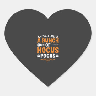 Adesivo Coração Dia das Bruxas É Tudo Apenas Hocus Pocus Feiticeir